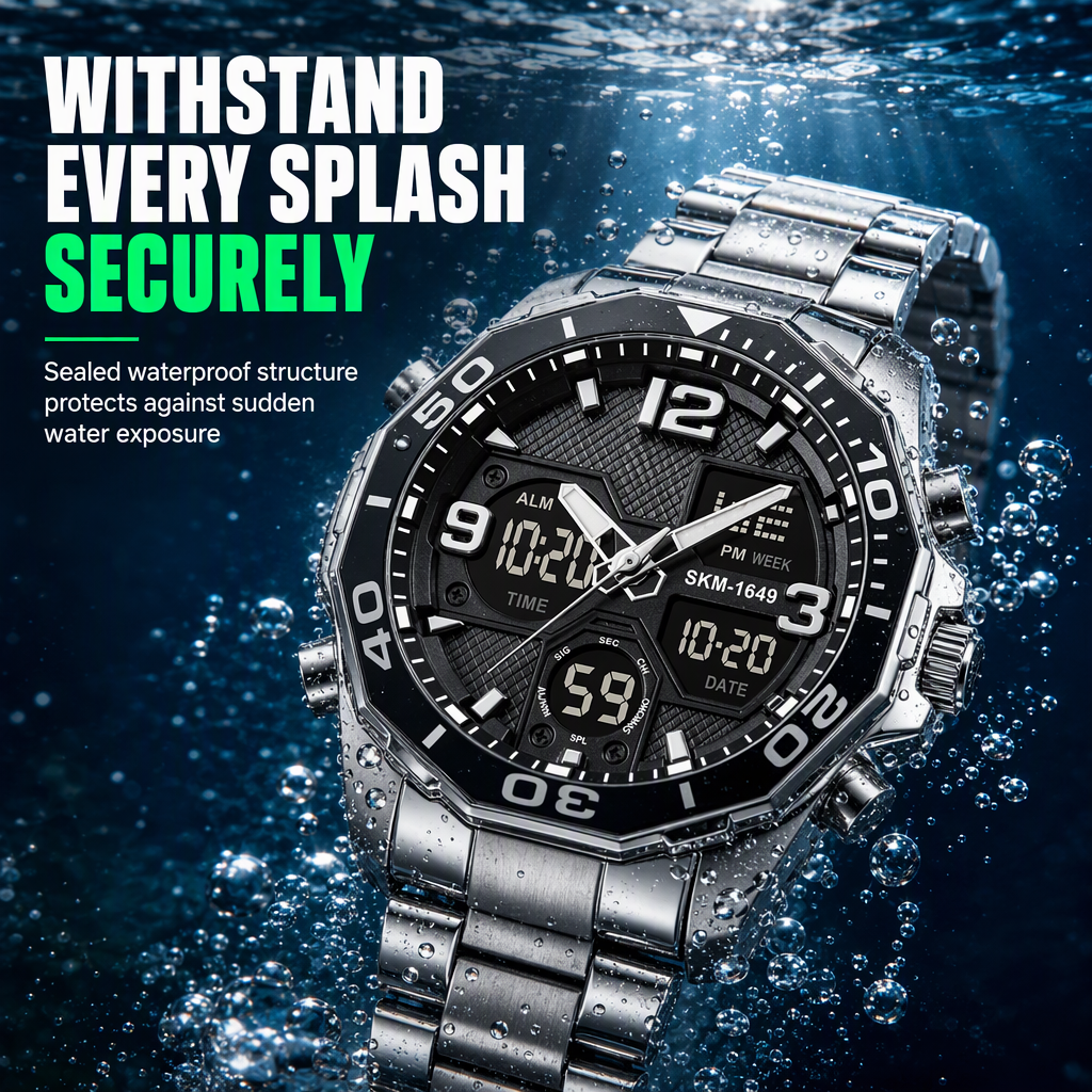 Fashionable Multifunctional Digital Electronic Watch for Men and Teen Boys