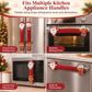 Christmas Burlap Refrigerator Door Handle Covers Holiday Kitchen Appliance Protectors for Microwave and Fridge