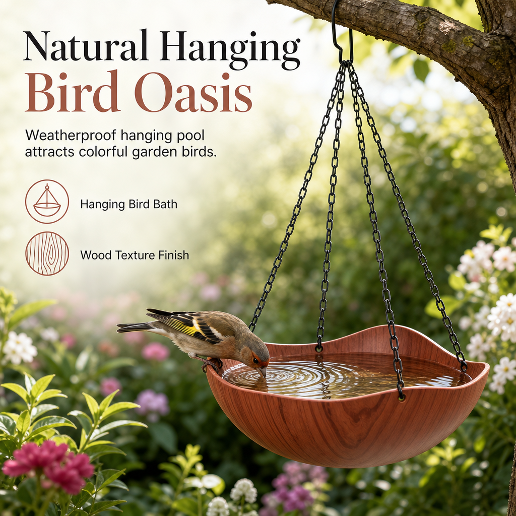 Portable Hanging Bird Bath Paddling Pool and
