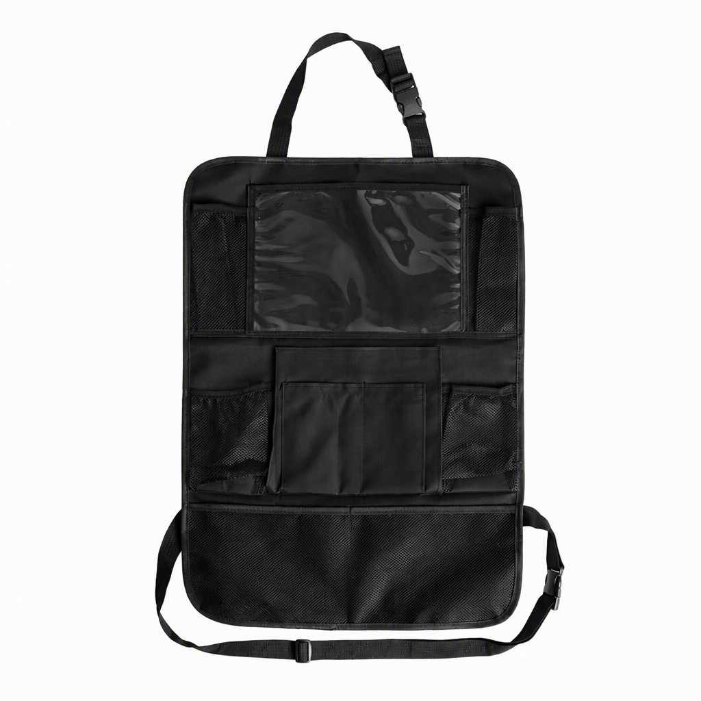 Oxford Cloth Car Seat Back Organizer Storage Bag with Tablet Holder Pocket