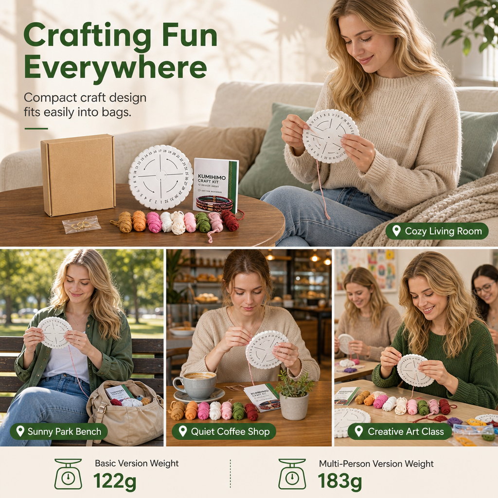 📢📢 50% OFF🧵DIY Cord Braiding Craft Kit – Complete Boxed Set for Adults & Beginners