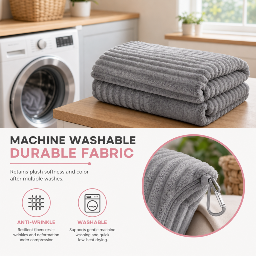 2-in-1 Flannel Travel Blanket