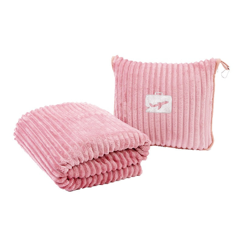 2-in-1 Flannel Travel Blanket