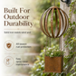 🎈 Vintage Iron Hot Air Balloon Hanging Planter: Distressed Finish, S-Hook, Garden Decor
