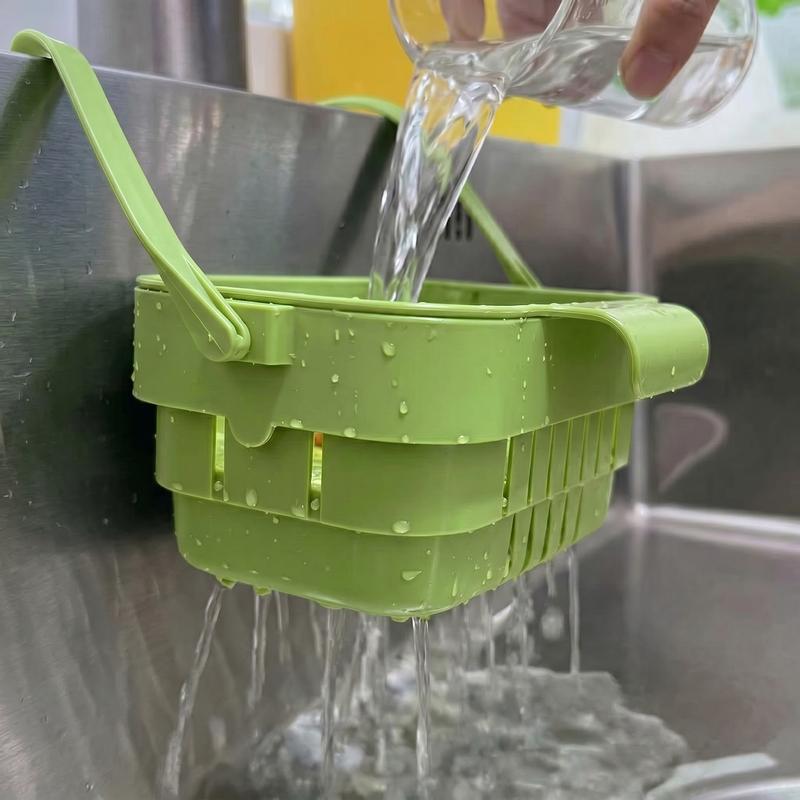 🥦50% OFF!🍅Collapsible Faucet-Hanging Sink Strainer Basket 🧺, Stainless Steel Kitchen Accessories 🍳